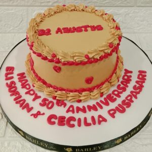Kue anniversary 1 susun