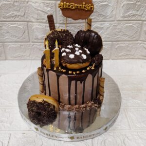 Cake topping donuts