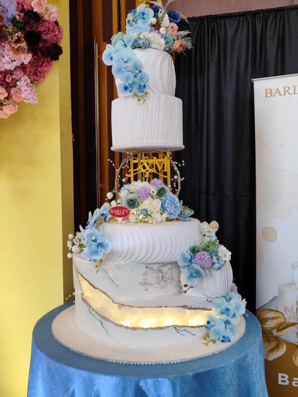 Kue 5 tiers dengan geoda cake